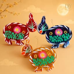 Lồng đèn thú kiếng, lồng đèn giấy kiếng hình con  bướm, gà, cá, thỏ, trang trí chụp hình Trung thu 4