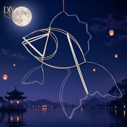 Khung lồng đèn Trung thu lớn, khung tre hình cá chép, gà, bướm thỏ tự làm lồng đèn truyền thống 2
