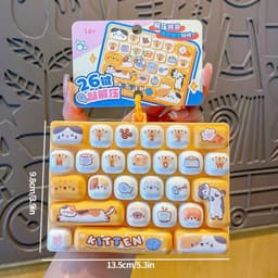 Đồ Chơi Giảm Căng Thắng Bàn Phím 26 Ô Phong Cách Hoạt Hình - Thiết Kế Tháo Rời Từng Nút - Móc Treo Trang Trí Dễ Thương 3