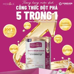[Date 3/2028] Sữa Tăng Đề Kháng Moroka Lactoferrin Synbiotics giảm ốm vặt hộp 100g (2g x 50 Gói) 5