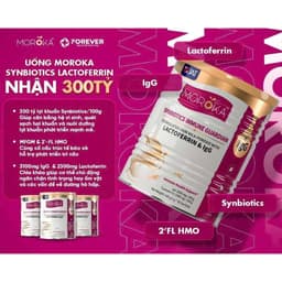 [Date 3/2028] Sữa Tăng Đề Kháng Moroka Lactoferrin Synbiotics giảm ốm vặt hộp 100g (2g x 50 Gói) 4