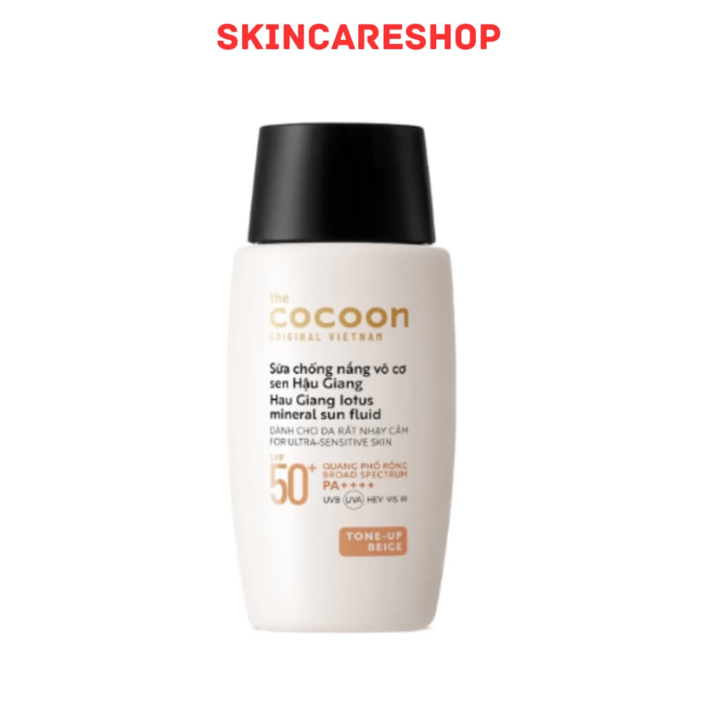 Sữa Chống Nắng Sen Hậu Giang Cocoon Hau Giang Tone Up Beige 50ml SKINCARESHOP