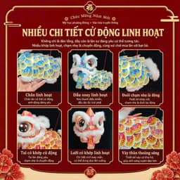 [ Tặng Kèm Đèn LED ] Lồng Đèn Trung Thu Múa Lân DIY, Đồ Chơi Lắp Ráp Handmade Phát Sáng, Kèm Cán Cầm Tay Cho Bé 6