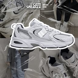 [MỊNZZZ] Thể Thao 53O White Silver Navy Trắng Bạc Gót Xanh Than, Sneaker Nam Nữ Phối Đồ Đi Học Đi Chơi 2