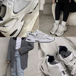 [MỊNZZZ] Thể Thao 53O White Silver Navy Trắng Bạc Gót Xanh Than, Sneaker Nam Nữ Phối Đồ Đi Học Đi Chơi 1