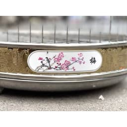 Lồng chim Hoạ Mi, khướu, chích choè size 38 chất liệu inox Tàu có phụ kiện đi kèm 2