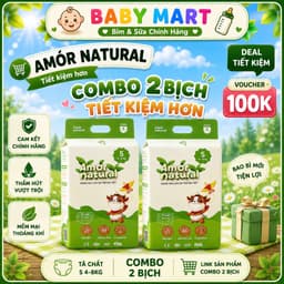 COMBO 2 BỊCH Tã Bỉm Quần Dán AMOR NATURAL, Mềm Mại, Mỏng Nhẹ đủ size thấm hút tốt. 3