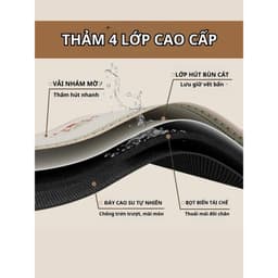 Thảm Thấm Hút Nước Nhanh Khô, Chất Liệu Da Đế Cao Su Chống Trượt, Thảm Lót Ly Thấm Nước Cho Nhà Bếp 9
