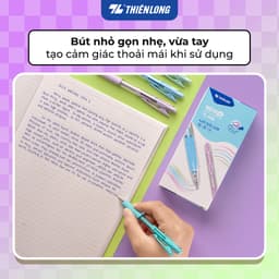 Combo 5/10/20 Bút bi Thiên Long TL-095 Pro, phiên bản nâng cấp 2026, 4 màu thân thời trang, ngòi 0.5mm TL-098 4