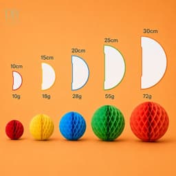 Lồng đèn tổ ong DIYDECORSG, lồng đèn giấy xếp màu đỏ, trang trí tiệc cưới sinh nhật Tết Trung thu 2