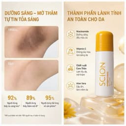 Lăn khử mùi Scion ngăn hôi nách không ố áo làm sáng da dưới cánh tay 75ml 3