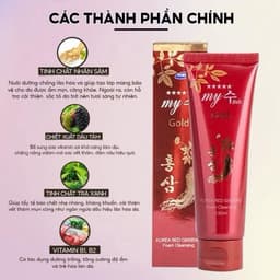 Sữa Rửa Mặt Trắng Da Hồng Sâm My Gold Hàn Quốc 130ml, SRM Mụn, Sửa Rửa Mặt Nam Nữ 2