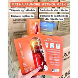 Hộp 10 Mặt Nạ Arumore Tinh Chất Thiên Nhiên Hỗ Trợ Cấp Ẩm Làm Dịu Sáng Da Phục Hồi Da 10 x 23ML 2