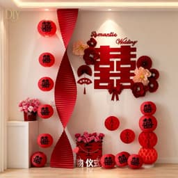 Dải giấy trang trí DIYDECORSG gấp nếp gợn sóng, dây treo hình bướm 3D trang trí Tết, đám cưới, Trung thu, dài 2m2/3m/4m 2