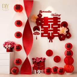 Dải giấy trang trí DIYDECORSG gấp nếp gợn sóng, dây treo hình bướm 3D trang trí Tết, đám cưới, Trung thu, dài 2m2/3m/4m 5