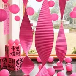 Dải giấy trang trí DIYDECORSG gấp nếp gợn sóng, dây treo hình bướm 3D trang trí Tết, đám cưới, Trung thu, dài 2m2/3m/4m 7