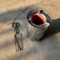 Bếp Than Tổ Ong 2 viên lửa xanh inox cao cấp, đường kính 22cm 3