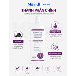 Sữa Tắm VFCC Antiparasitic 473ml Cho Chó | Hỗ Trợ Da Ngứa Bong Vảy Bã Nhờn Mỹ 6