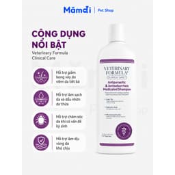 Sữa Tắm VFCC Antiparasitic 473ml Cho Chó | Hỗ Trợ Da Ngứa Bong Vảy Bã Nhờn Mỹ 8