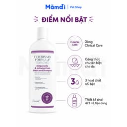 Sữa Tắm VFCC Antiparasitic 473ml Cho Chó | Hỗ Trợ Da Ngứa Bong Vảy Bã Nhờn Mỹ 7