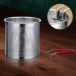 Nồi Chiên Ngập Dầu Bằng Thép Không Gỉ Kèm Rổ Chiên Lọc Dầu Dung Tích 1200ml - Dùng Được Cho Bếp Từ 3