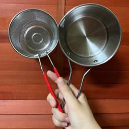 Nồi Chiên Ngập Dầu Bằng Thép Không Gỉ Kèm Rổ Chiên Lọc Dầu Dung Tích 1200ml - Dùng Được Cho Bếp Từ 9
