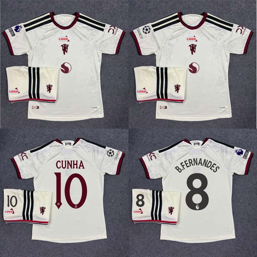 Bộ Quần Áo Bóng Đá CLB Man United Sân Khách Mùa Giải 2026/2027- Vải Polyester Thái Cao Cấp