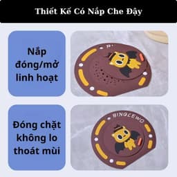 Miếng đậy nắp cống lỗ thoát nước sàn nhà tắm silicon ngăn mùi hôi chống côn trùng xâm nhập 6