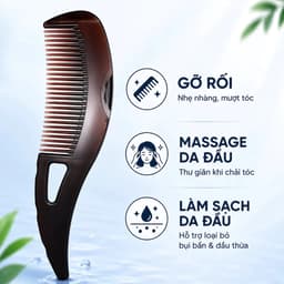 Lược chải tóc gỡ rối chống bết dính, dụng cụ trị gàu giảm ngứa và làm sạch da đầu tiện lợi 3