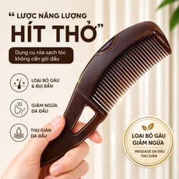 Lược chải tóc gỡ rối chống bết dính, dụng cụ trị gàu giảm ngứa và làm sạch da đầu tiện lợi 1