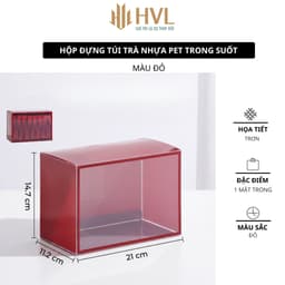 Hộp Đựng, Túi Trà Bằng Nhựa PET Trong Suốt Dày Dặn HT103 - Cao Cấp & Kháng Khuẩn -HVL 2