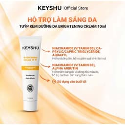 [Size Mini] Kem Dưỡng Keyshu Brightening Cream Sáng Da Dưỡng Ẩm 10ml 3