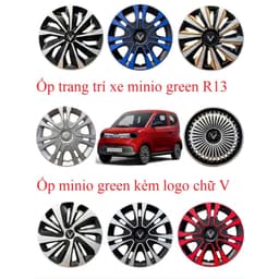 [ Minio Green - VF2 xe Điện ] Ốp lazang R13 ốp mâm ô tô Điện minio Green / VF2 cỡ lốp R13 inch phụ kiện làm đẹp mâm xe 1