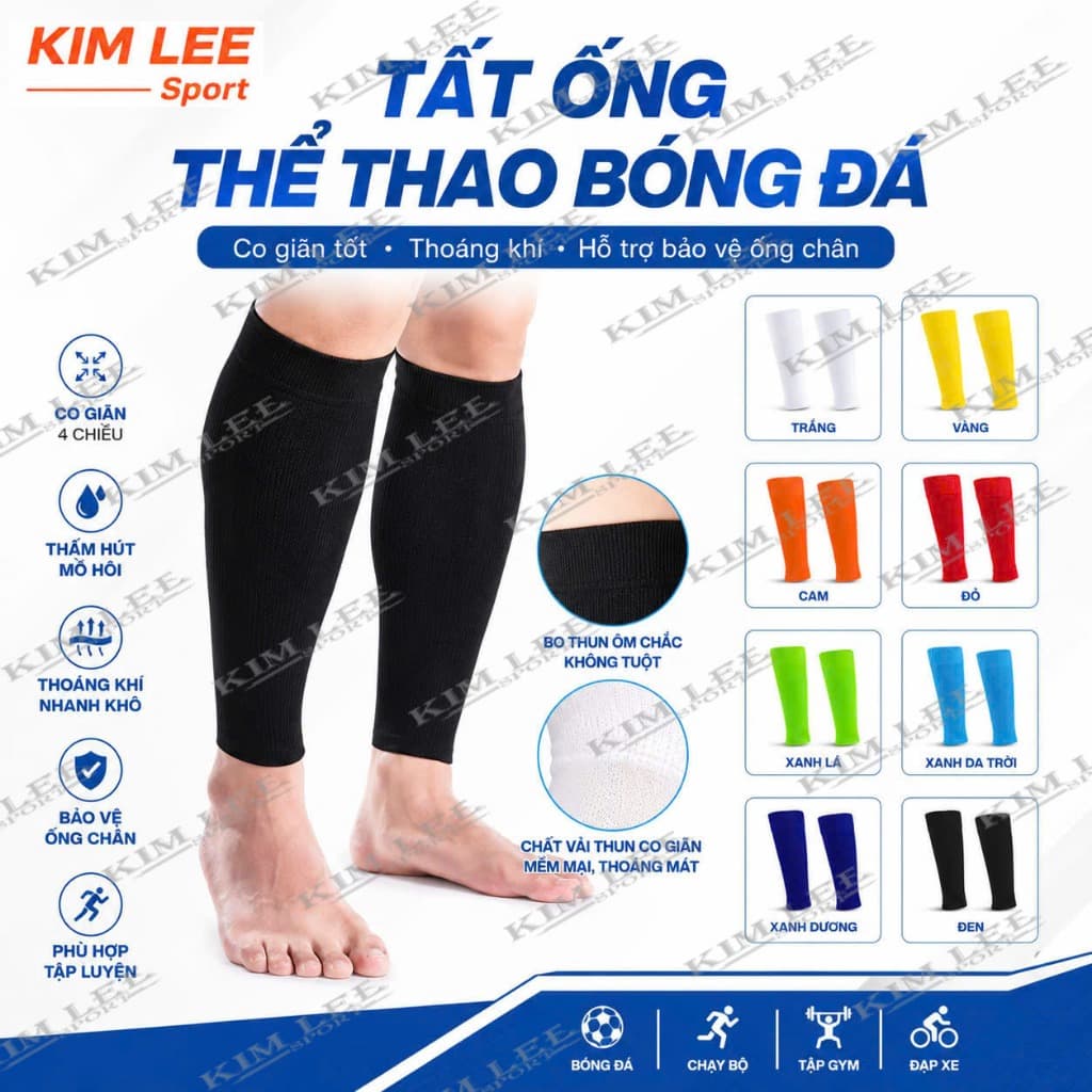 Tất ống đồng bóng đá - (Vớ) Tất Ống Thể thao Bảo Vệ Ống Chân, Bắp Chân - Hỗ Trợ Tập Luyện Thể Thao