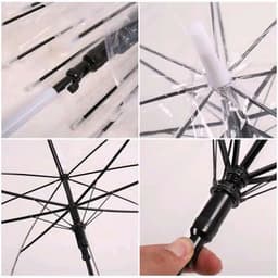 ô trong suốt cầm tay, dù che nắng che mưa ,deco chụp ảnh siêu đẹp 6