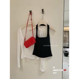 (Dmina Yjia)  Set 3 món áo cổ yếm cùng áo giấy cổ vuông kèm chân váy A dáng ngắn tôn dáng 7