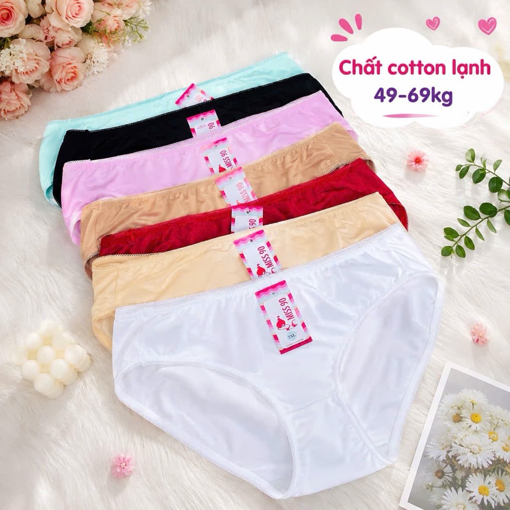 (Hàng loại đẹp) sét 5-10 quần chip nữ, quần lót nữ chất cotton lạnh cao cấp bền lắm 40-68kg