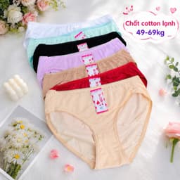 (Hàng loại đẹp) sét 5-10 quần chip nữ, quần lót nữ chất cotton lạnh cao cấp bền lắm 40-68kg 5
