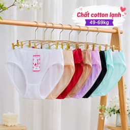 (Hàng loại đẹp) sét 5-10 quần chip nữ, quần lót nữ chất cotton lạnh cao cấp bền lắm 40-68kg 6