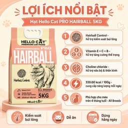Hạt Mèo Hello Cat 5KG Cho Mọi Lứa Tuổi - Tuna Salmon Hairball 4