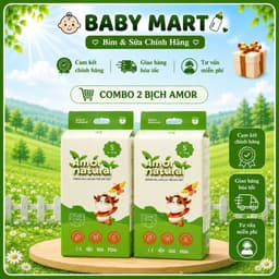 COMBO 2 BỊCH Tã Bỉm Quần Dán AMOR NATURAL, Mềm Mại, Mỏng Nhẹ đủ size thấm hút tốt. 2
