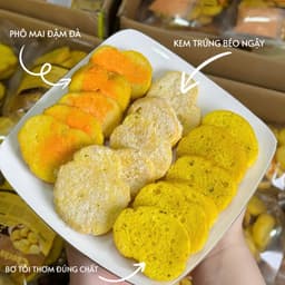 Bánh Mì Sấy Giòn 3 Vị Bơ Tỏi, Kem Trứng, Phô Mai, Gói 300G  – Ăn Vặt Denfood 5