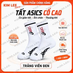 Tất thể thao ASICS cổ dài cao cấp - Thấm hút mồ hôi, dày êm chân 5