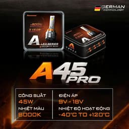 Bóng LED Aozoom A45 Pro 45W siêu sáng, phù hợp chân H4 H7 H11 9005 9006 9012 (giá 1 đôi) 2