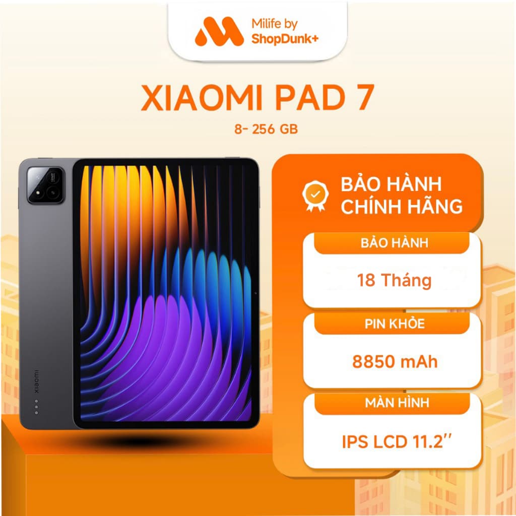 Máy Tính Bảng Xiaomi Pad 7 8GB 256GB Chính Hãng BH 18 Tháng