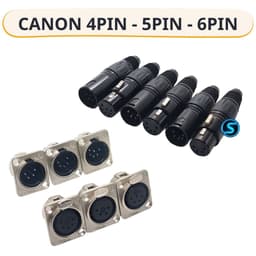 Jack Canon 4 chân, 5 chân, 6 chân, Canon 4pin, Canon 5pin, Canon 6pin ( Giá 1c ) 1