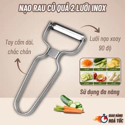 [ MẪU MỚI ]Nạo Rau Củ Quả Hai Lưỡi Inox Cao Cấp Thép Không Gỉ Siêu Sắc, Thiết Kế Tích Hợp Cho Nhà Bếp 3