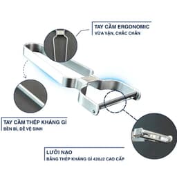 [ MẪU MỚI ]Nạo Rau Củ Quả Hai Lưỡi Inox Cao Cấp Thép Không Gỉ Siêu Sắc, Thiết Kế Tích Hợp Cho Nhà Bếp 4