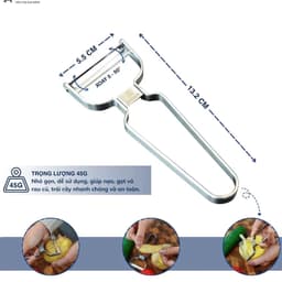 [ MẪU MỚI ]Nạo Rau Củ Quả Hai Lưỡi Inox Cao Cấp Thép Không Gỉ Siêu Sắc, Thiết Kế Tích Hợp Cho Nhà Bếp 5