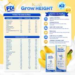 Sữa Nước Nuvi Grow Height ( 3 Thùng Vị Chuối 180 Tặng 1 Lon 1+)-Hộ Trợ Phát Triển Chiều Cao 5